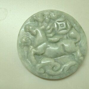 JADE PADENT WITH HORSE STATUS